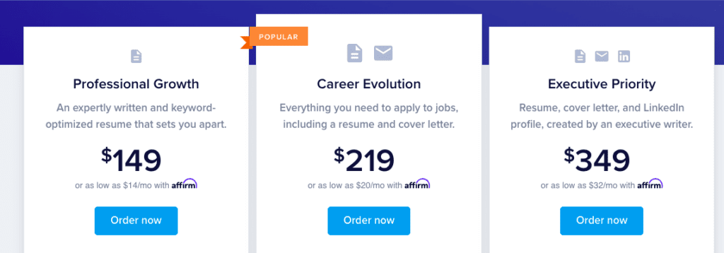 TopResume Review: Is It Worth It & Legit? 1 topresume price tiers